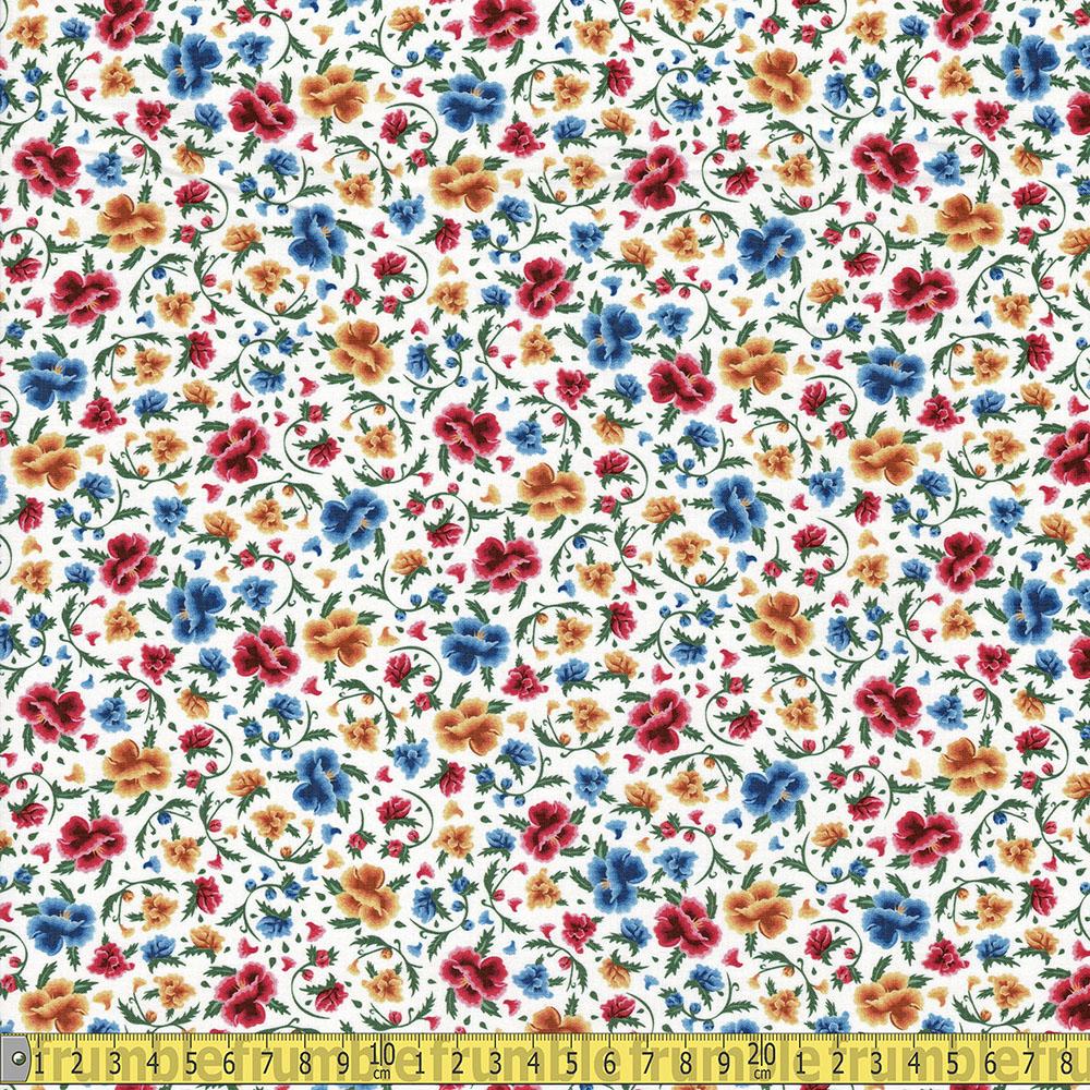 Frida Kahlo Ditsy Floral White - Frumble Fabrics