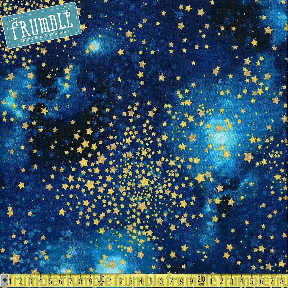 Stargazers Metallic Stars Stratosphere - Frumble Fabrics