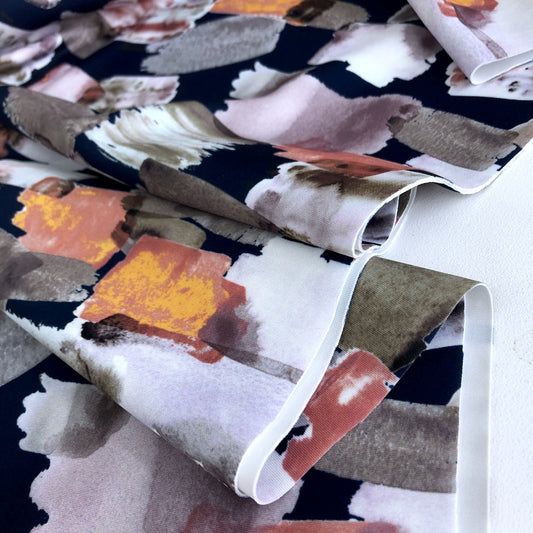 Lady McElroy - Scuba Jersey Fabric - Brushstroke Dusk