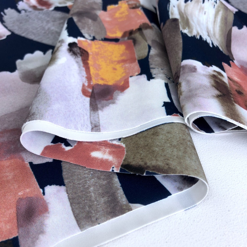 Lady McElroy - Scuba Jersey Fabric - Brushstroke Dusk