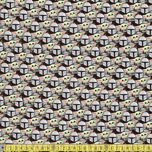Star Wars  Mandalorian Collection - Mandalorian Stickers - Multi Sewing and Dressmaking Fabric