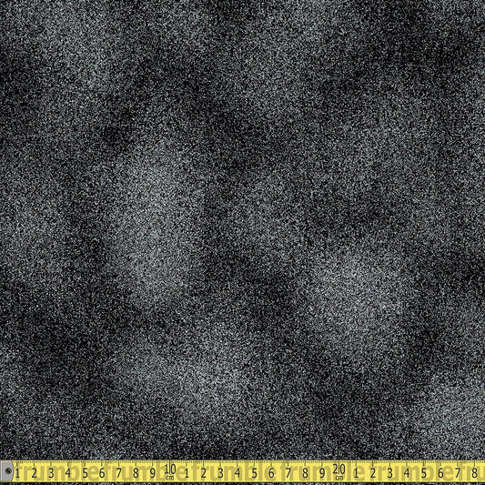 Timeless Treasures - Shimmer - Metallic Silver on Black Sewing and Dressmaking Fabric