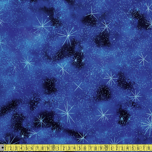 Timeless Treasures - Sparkling Sky - Indigo Sewing and Dressmaking Fabric