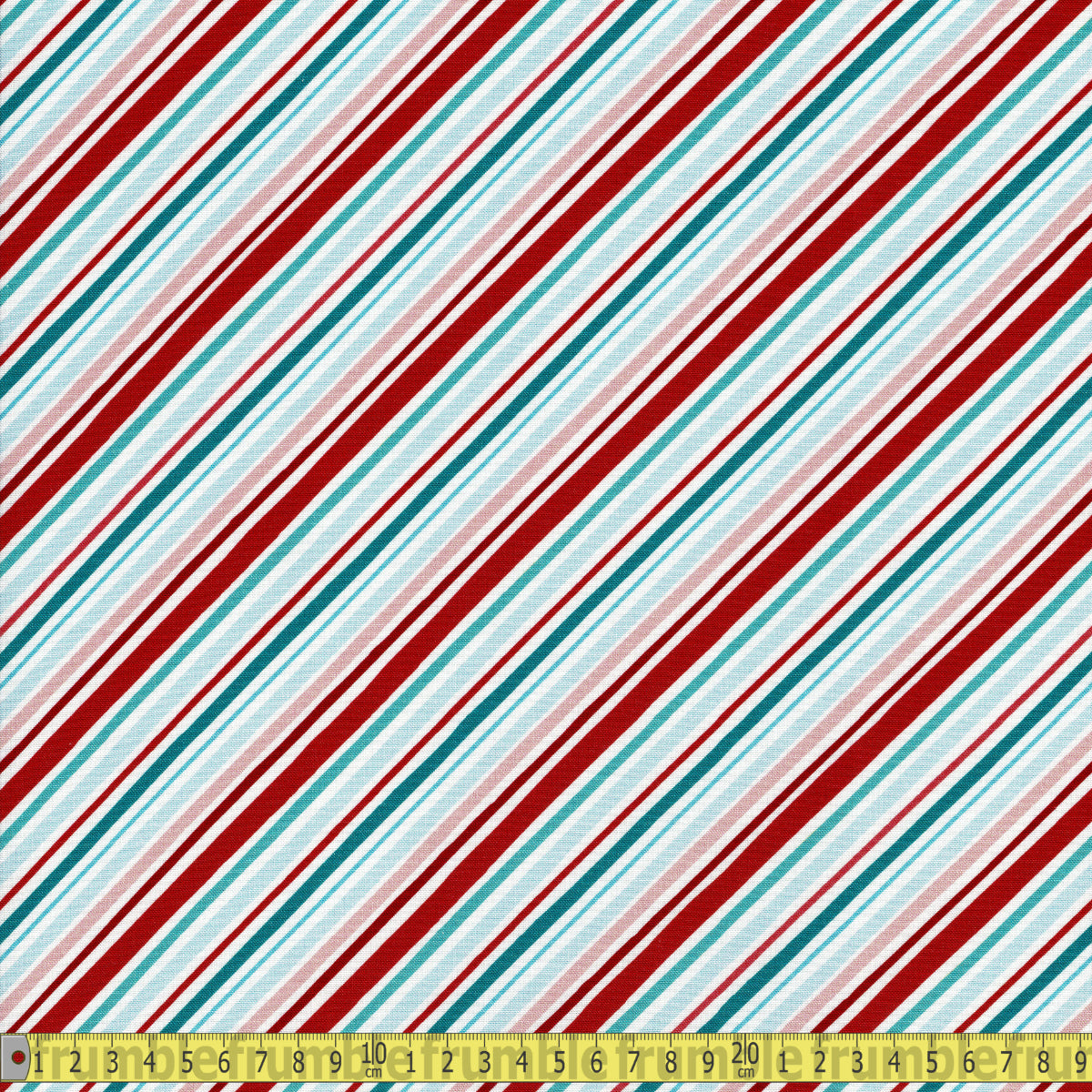 Timeless Treasures Fabric - Holiday Diagonal Stripes - Multi Sewing and Dressmaking Fabric
