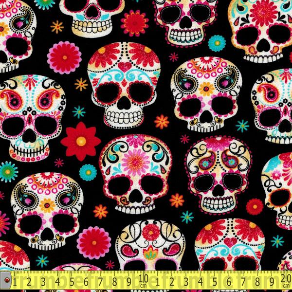 Floral Sugar Skulls - Frumble Fabrics