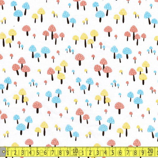 Magic Mushrooms White - Frumble Fabrics