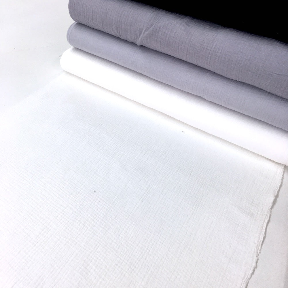 Organic Double Gauze - GOTS Muslin Solids - Natural White