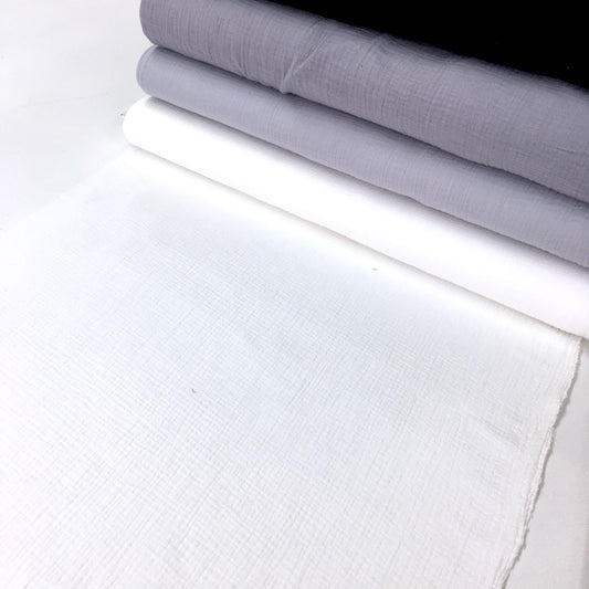 Organic Double Gauze - GOTS Muslin Solids - Natural White