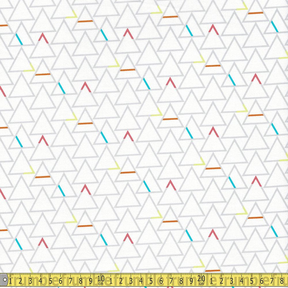 Windham Fabrics - Good Vibes Only - Pyramids White Sewing Fabric