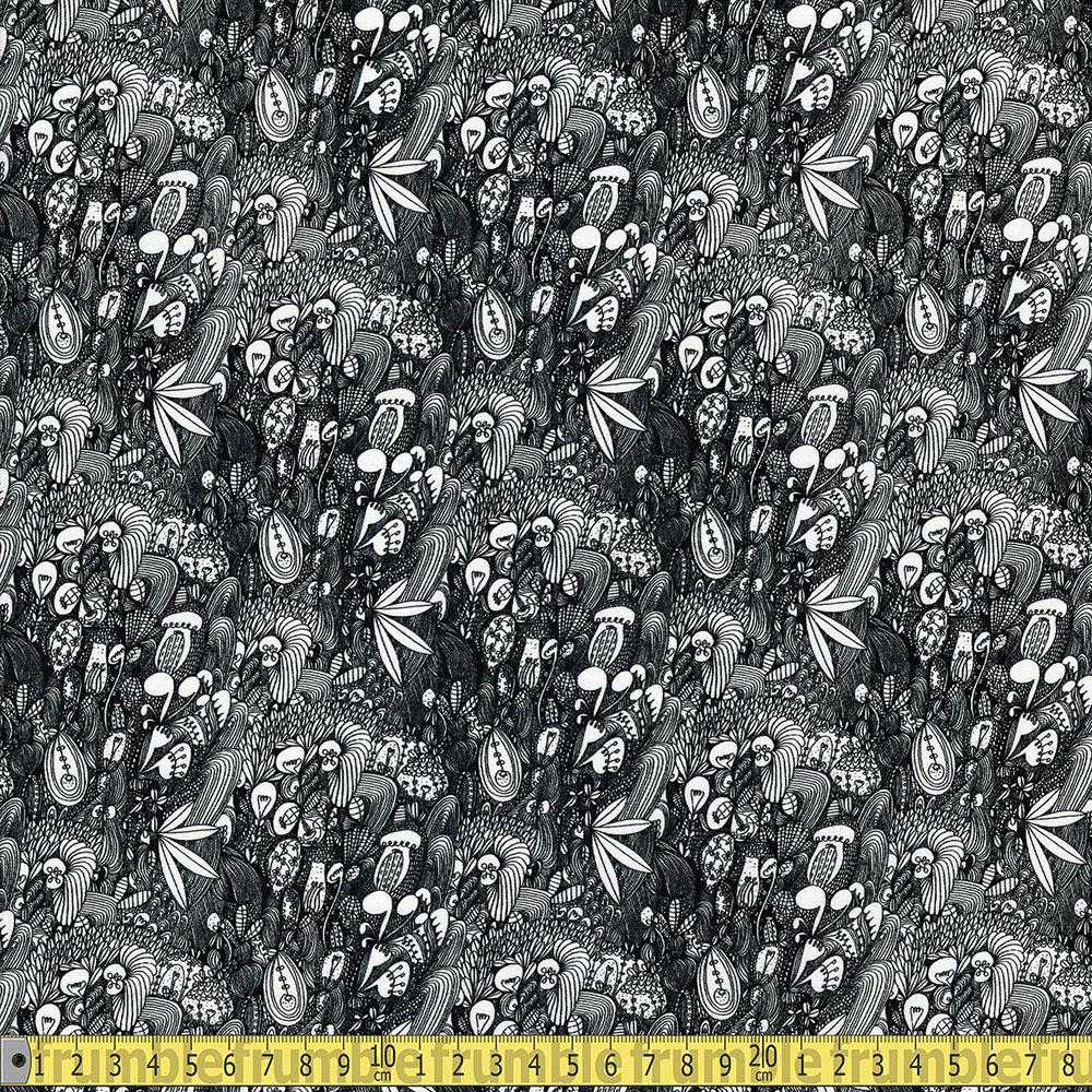 Windham Fabrics - Love The Earth - Packed Cactus Black Sewing Fabric