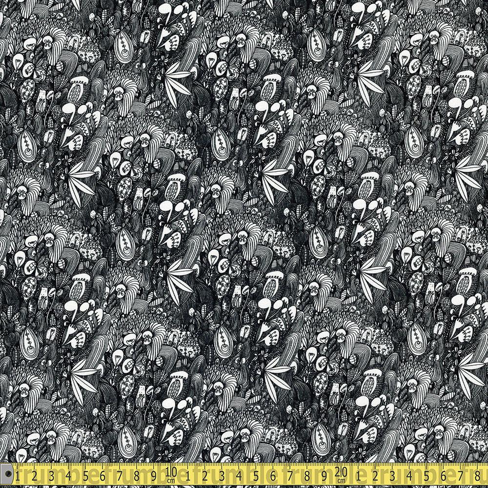 Windham Fabrics - Love The Earth - Packed Cactus Black Sewing Fabric