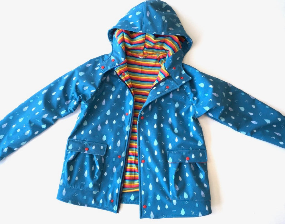 Tilly and the Buttons Eden Rainbow & Raindrops Jacket