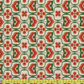 145cm Wide Medium Cotton - Flower Power - Sand - Sewing and Dressmaking Fabric