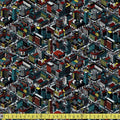145cm Wide Medium Cotton - Gamer City - Multi - Sewing and Dressmaking Fabric