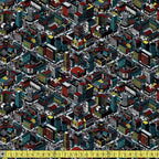 145cm Wide Medium Cotton - Gamer City - Multi - Sewing and Dressmaking Fabric