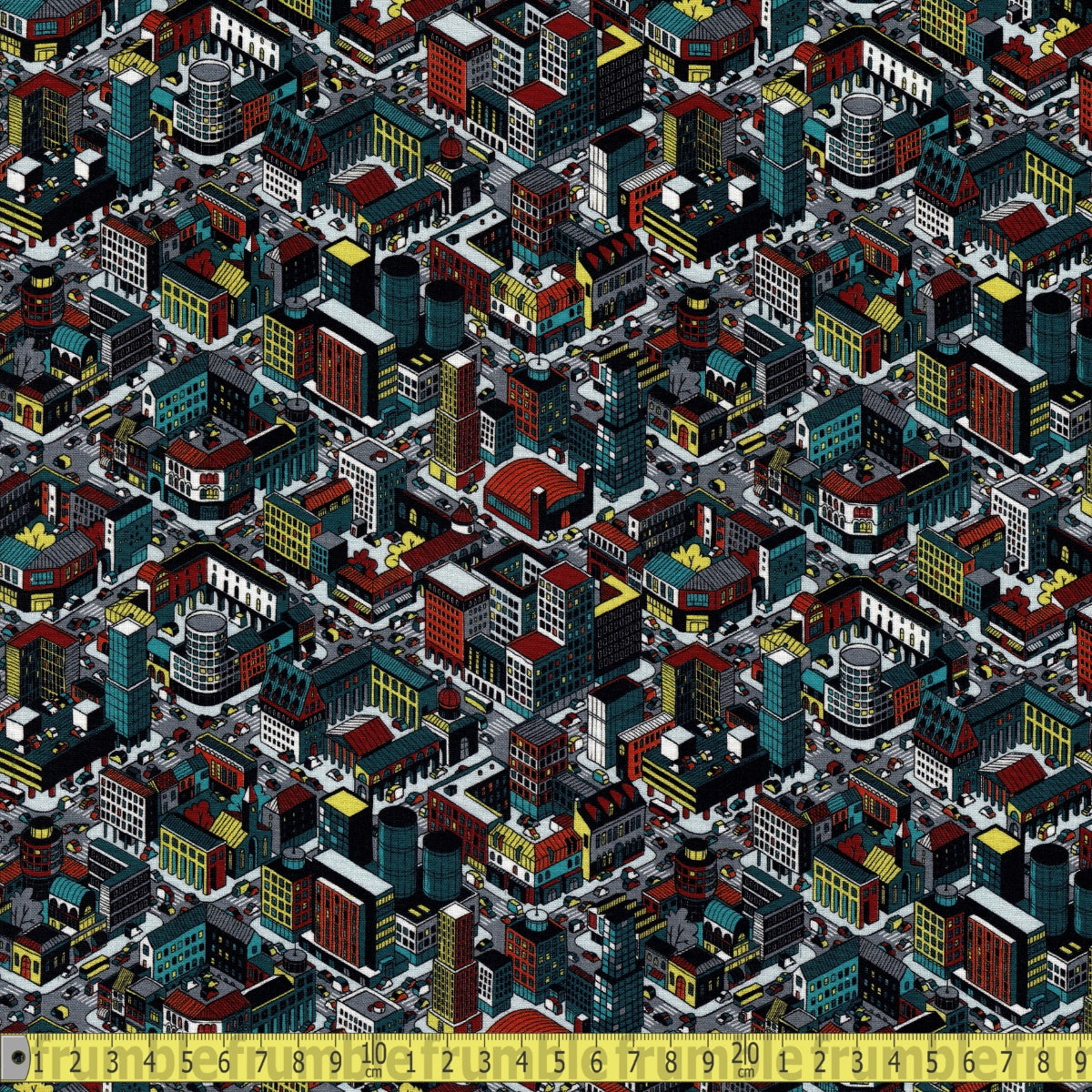 145cm Wide Medium Cotton - Gamer City - Multi - Sewing and Dressmaking Fabric