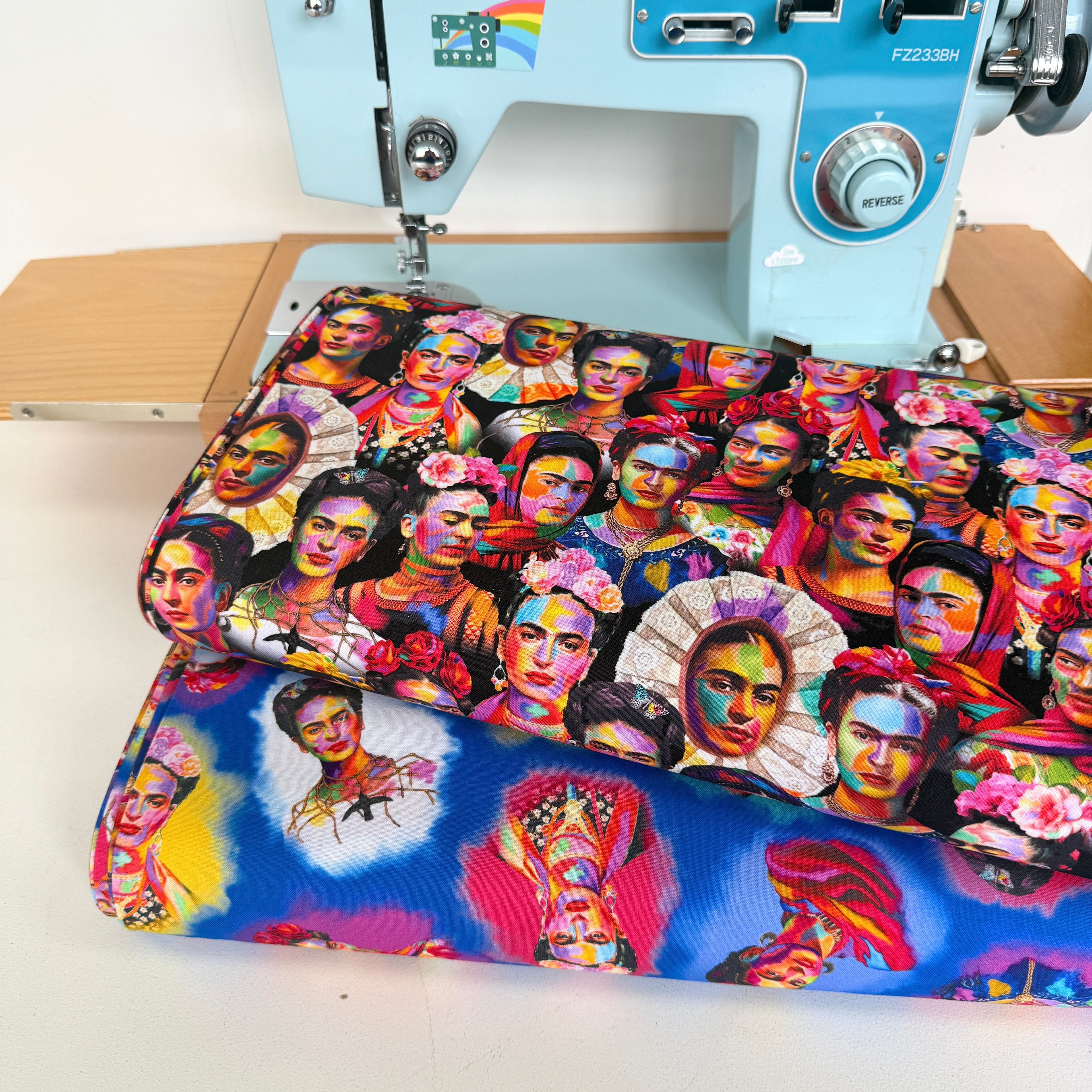 Timeless Treasures - Frida Packed Artist Faces - Black