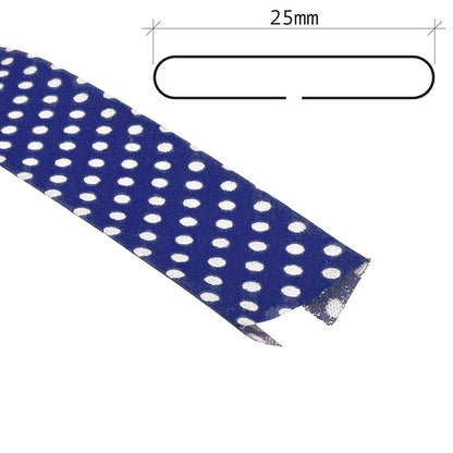 25m Reel of 25mm Polka Dot Bias Binding