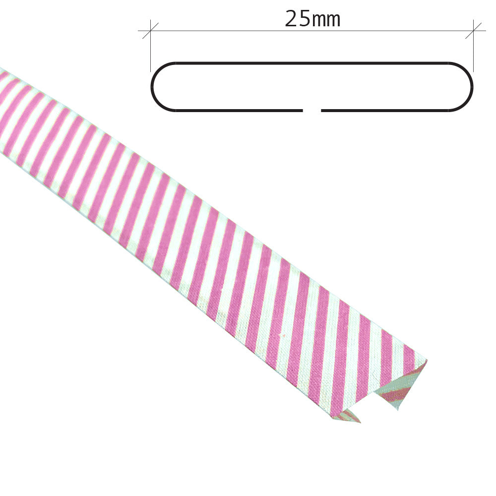 25m Reel of 25mm Stripe Bias Binding