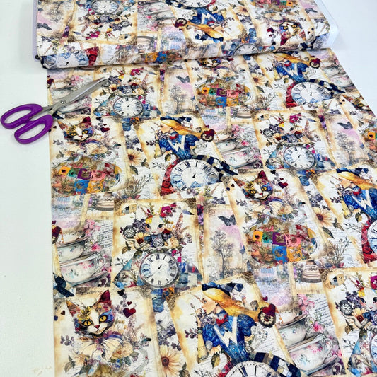 Timeless Treasures - Alices Dream Collage - Multi