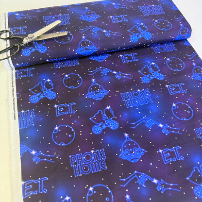 Quilting Cotton - E.T The Extra Terrestrial - Phone Home