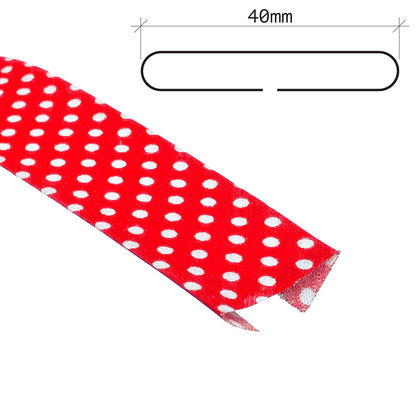 25m Reel of 40mm Polka Dot Bias Binding