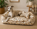 Happiness is Pawsome Dog (Cream) Cotton Fabric by Timeless Treasures