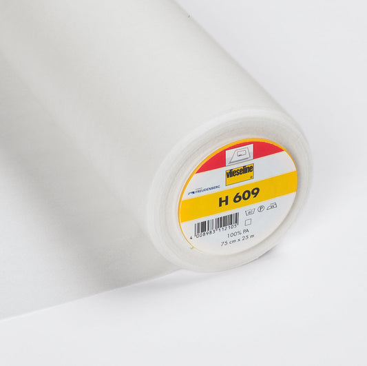 Remnant of H609 White Fusible Stretch Interlining (76cm)