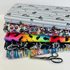 Timeless Treasures - Day Of The Dead - Packed Skeleton Floral Cats Multi