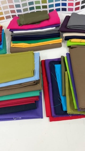 CLEARANCE Canvas, Drill & Twill Plain Solids Fabric Remnant 1kg