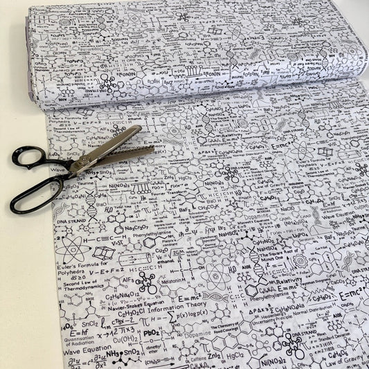 Timeless Treasures - Scientific Formulas - White