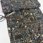 Timeless Treasures - I Love my Dog Text - Black