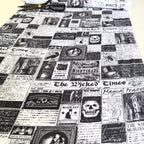 PRINT FAULT: Wicked Time Newspaper - White (Per Metre)