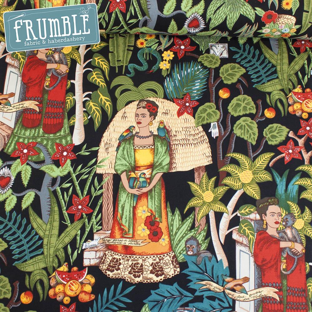 Deco Weight: Fridas Garden Black - Frumble Fabrics