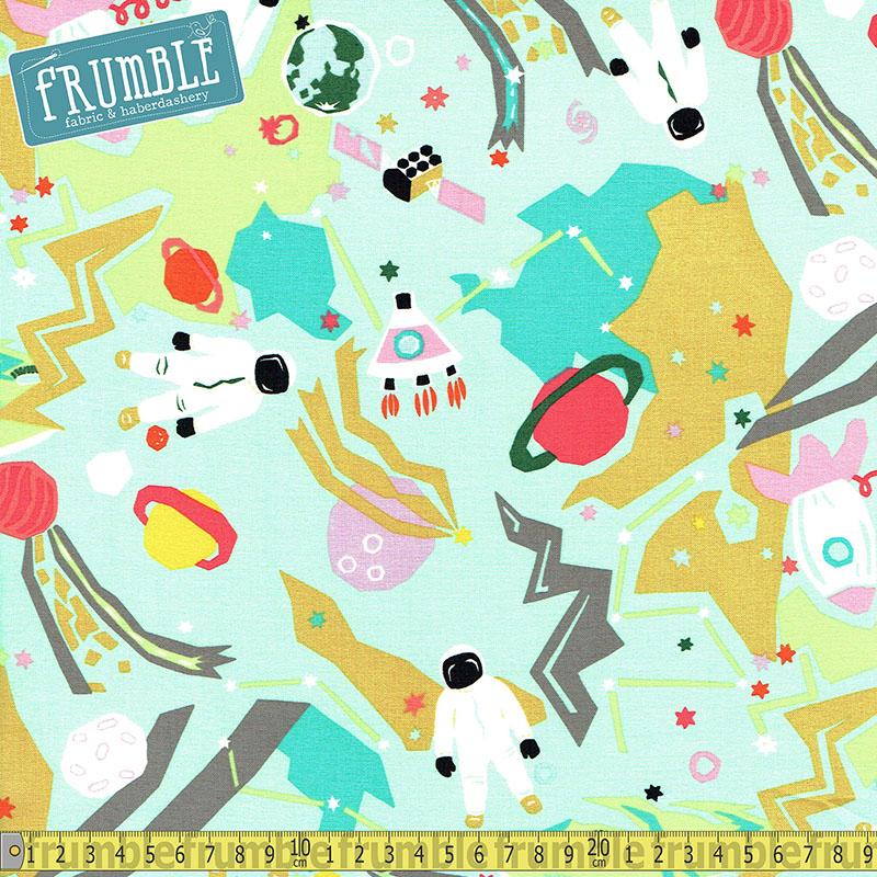 Outer Space Mint - Frumble Fabrics