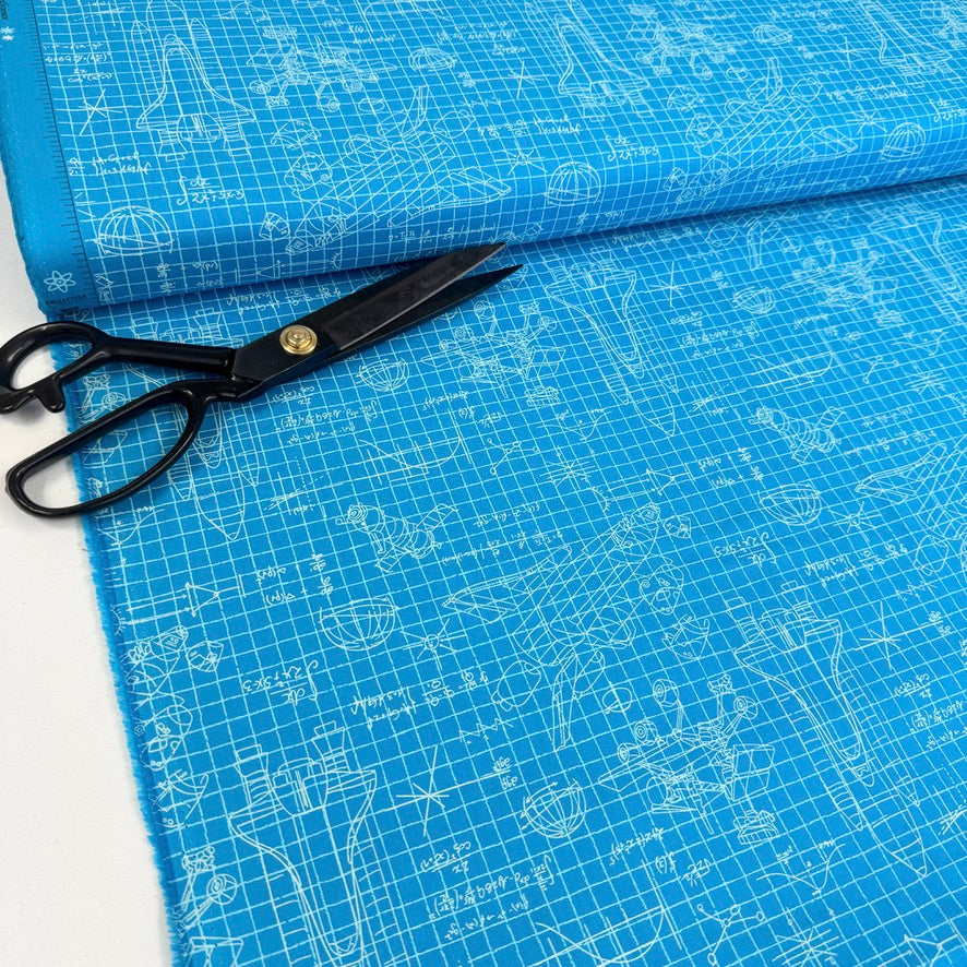 Art Gallery Fabrics - Rocket Science - Stella Engineering Blue