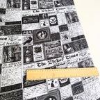 PRINT FAULT: Wicked Time Newspaper - White (Per Metre)