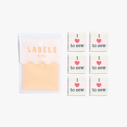 Kylie And The Machine Labels KATM - I ❤️ To Sew (x6)