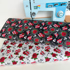 Northcott Fabrics - Till Death Us Do Part Hearts - Black