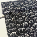 Timeless Treasures - Dinosaurs Skeletons - Black