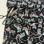 Timeless Treasures - Day Of The Dead - Tossed Skeleton Cats Black