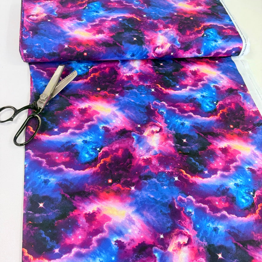 Timeless Treasures - Spaced Out Galaxy Starburst - Galaxy