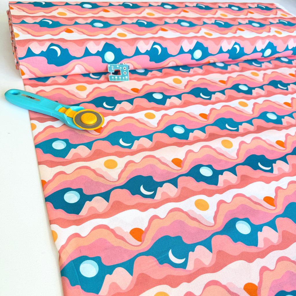 Fried Egg Candy Pink Mountains - 145cm Wide
