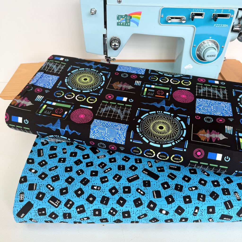 Studio E - Data Point Keys On Circuit Board Blue