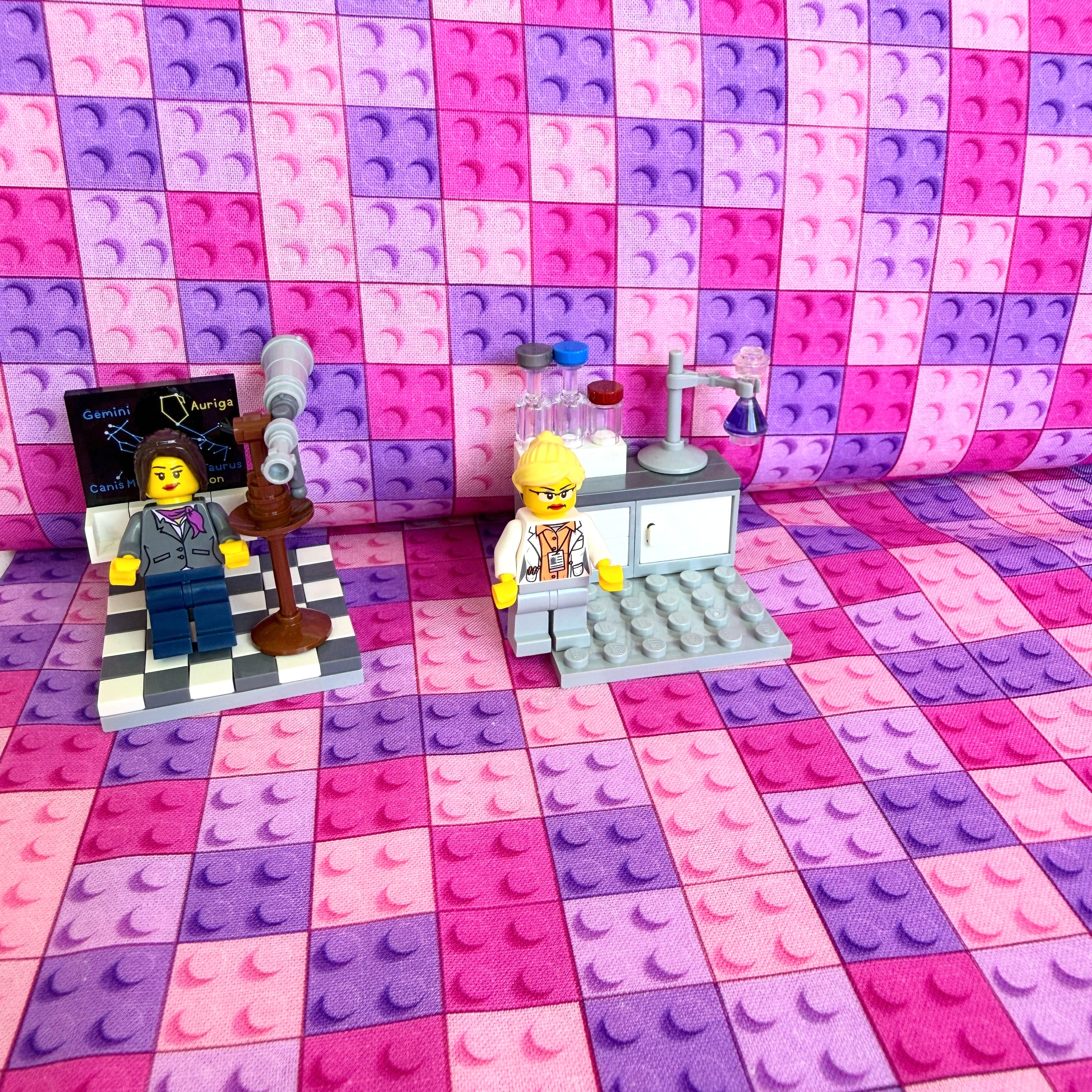 Pink Building Bricks Cotton Fabric - 145cm Wide