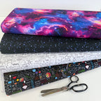 Timeless Treasures - Spaced Out Celestial Star Sky - Midnight
