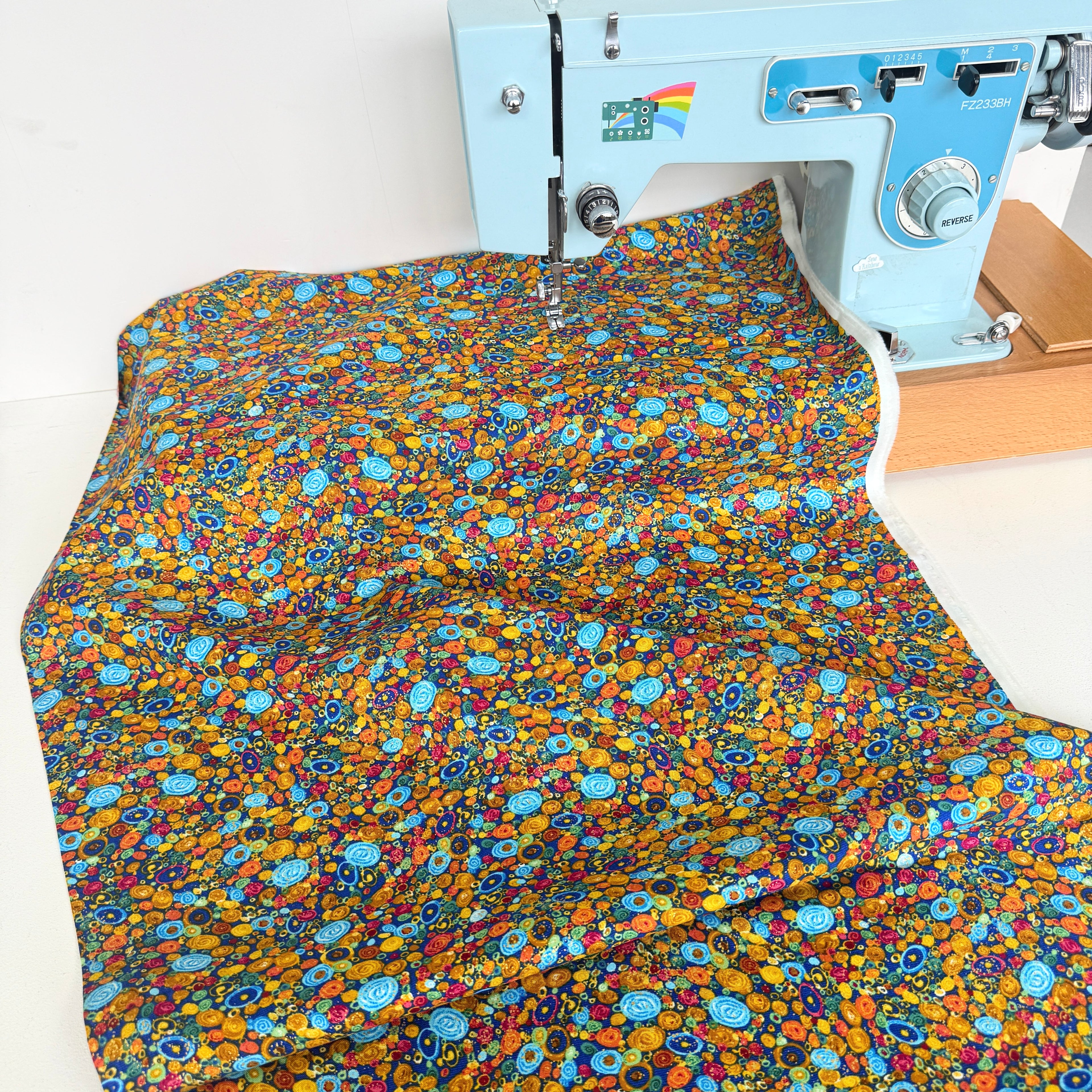Timeless Treasures - Metallic Geo Floral - Navy