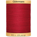 2074 Red - Natural Cotton Thread - 800m Reel