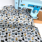 Timeless Treasures - Silly Kitties - White