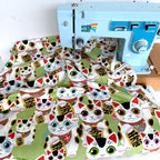 Alexander Henry - Fuku Kitty - Sage Green